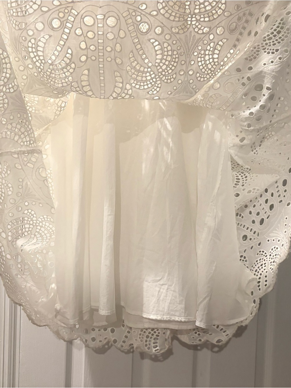 NWT FARM Rio Warm White Eyelet Lace Maxi Dress Size XL - Picture 7 of 7